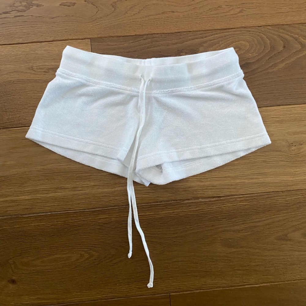 White hardtail shorts